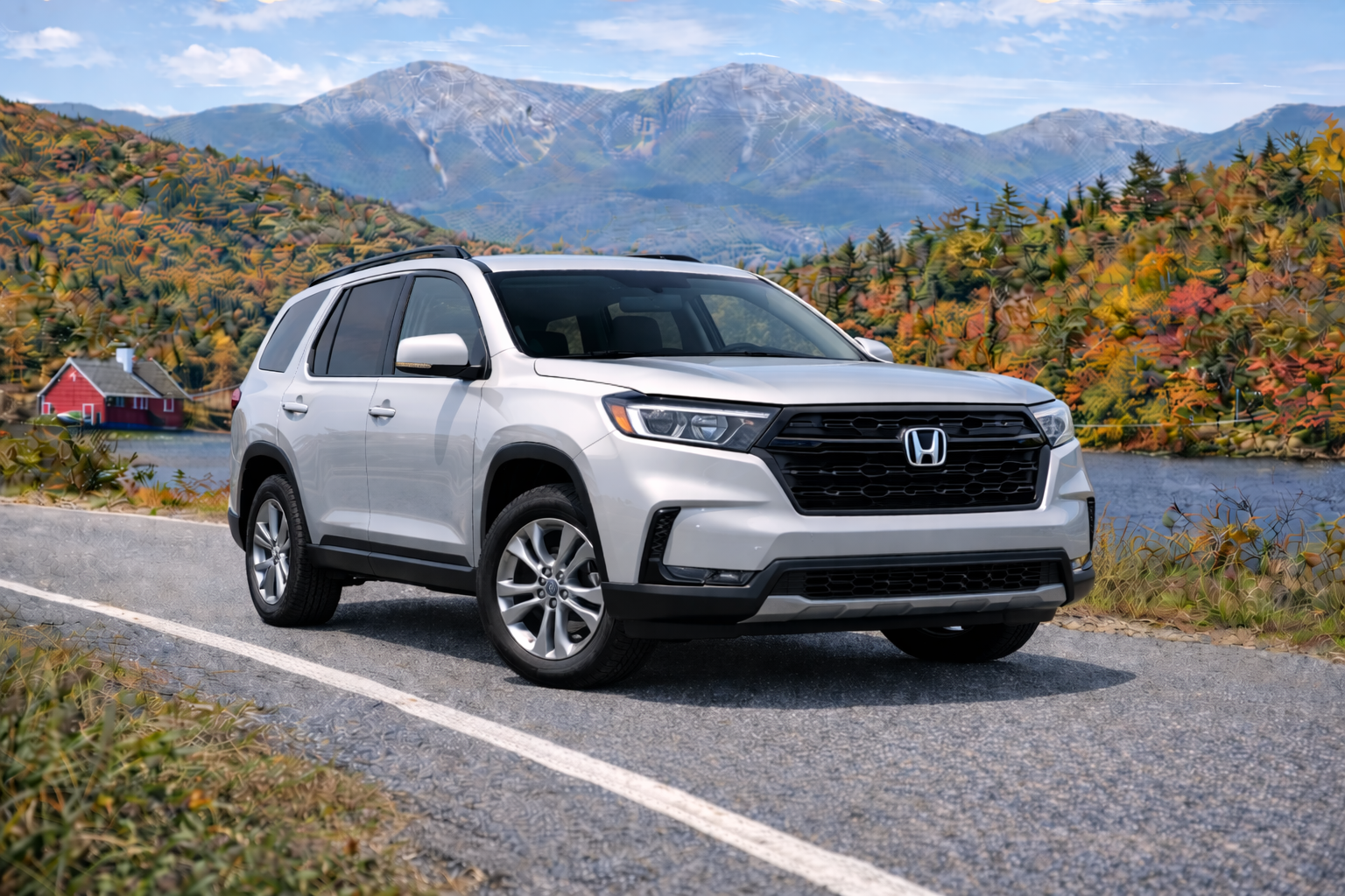 Silver Honda Pilot