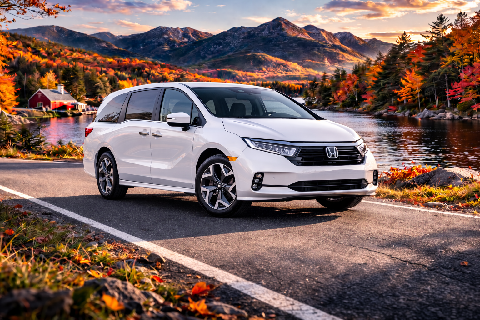 White Honda Odyssey