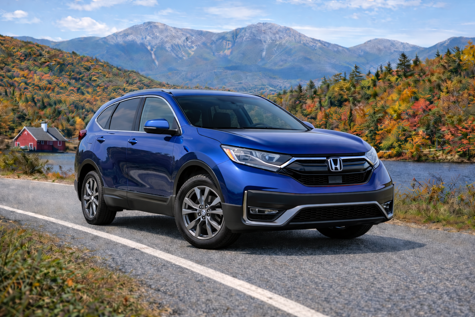 Blue Honda CR-V