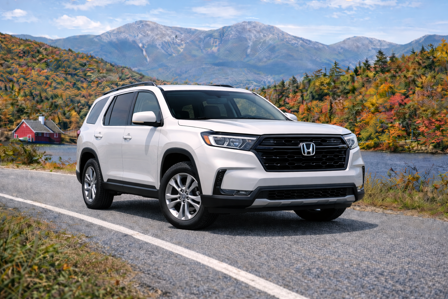 White Honda Pilot