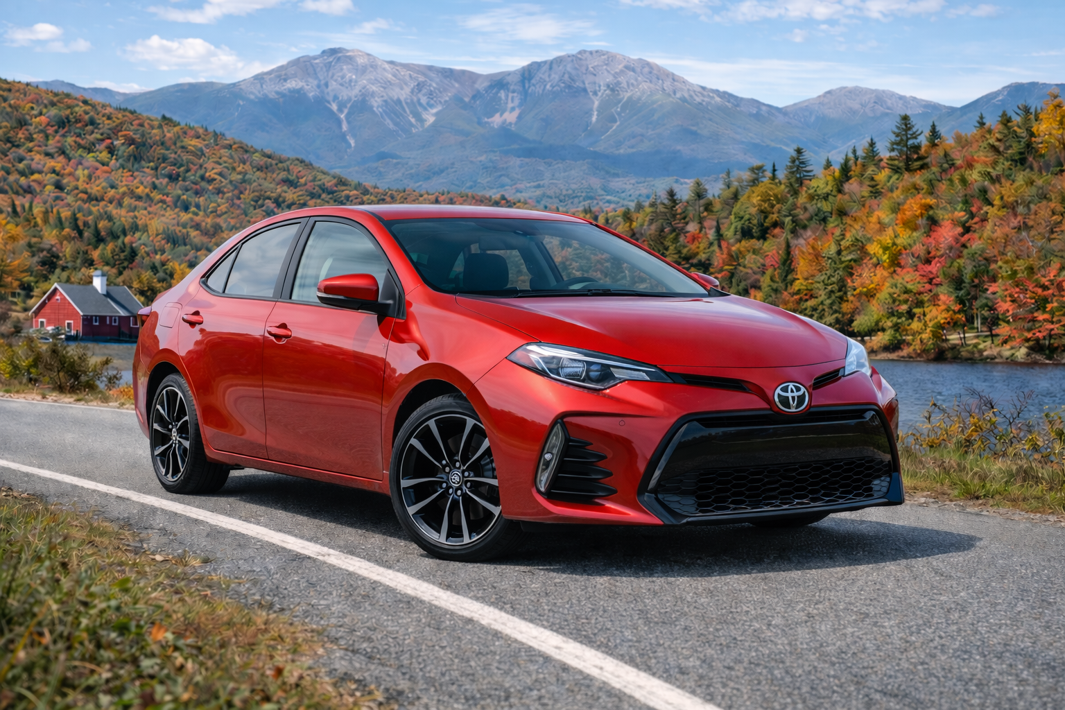 Red Toyota Corolla