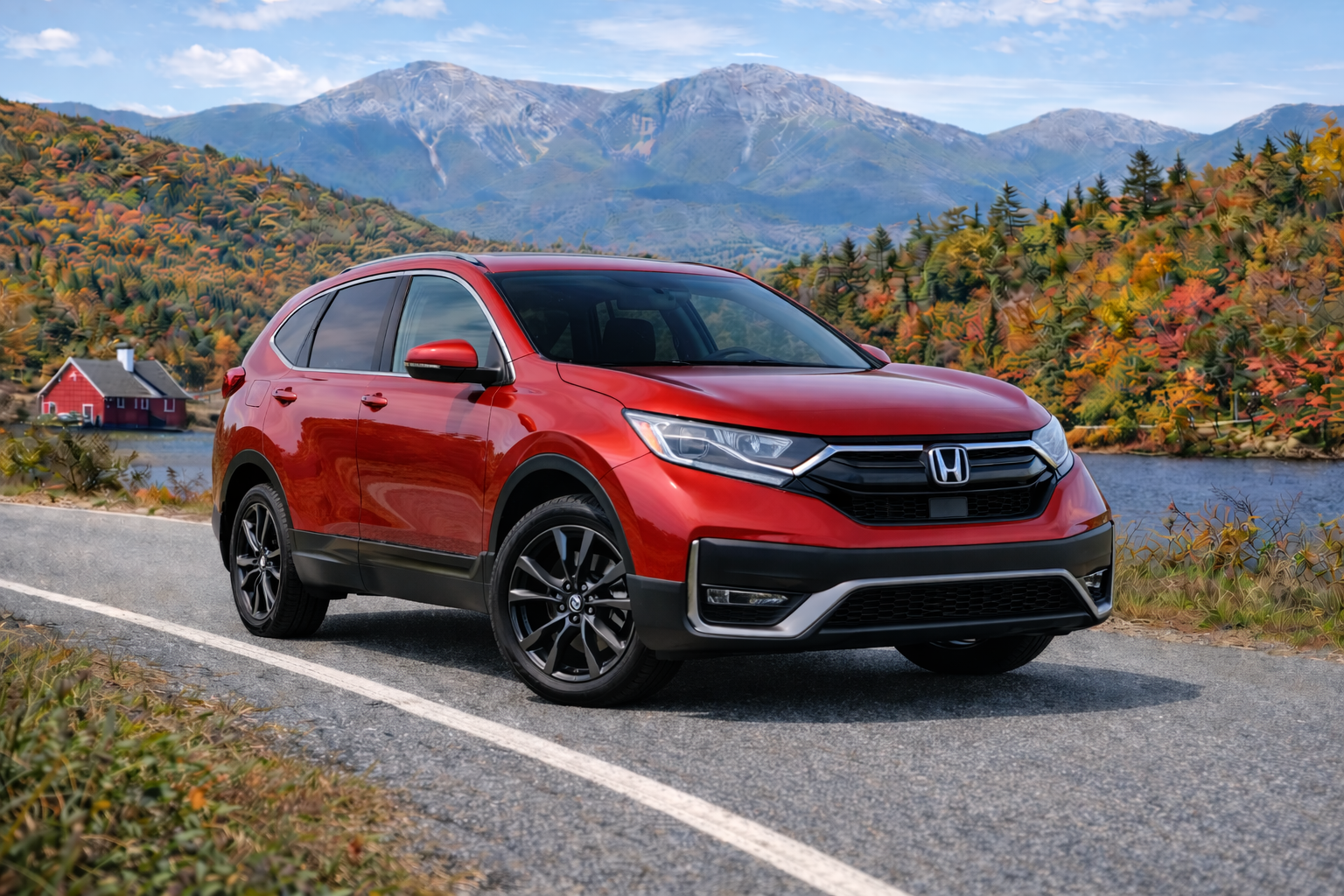 Dark red Honda CR-V