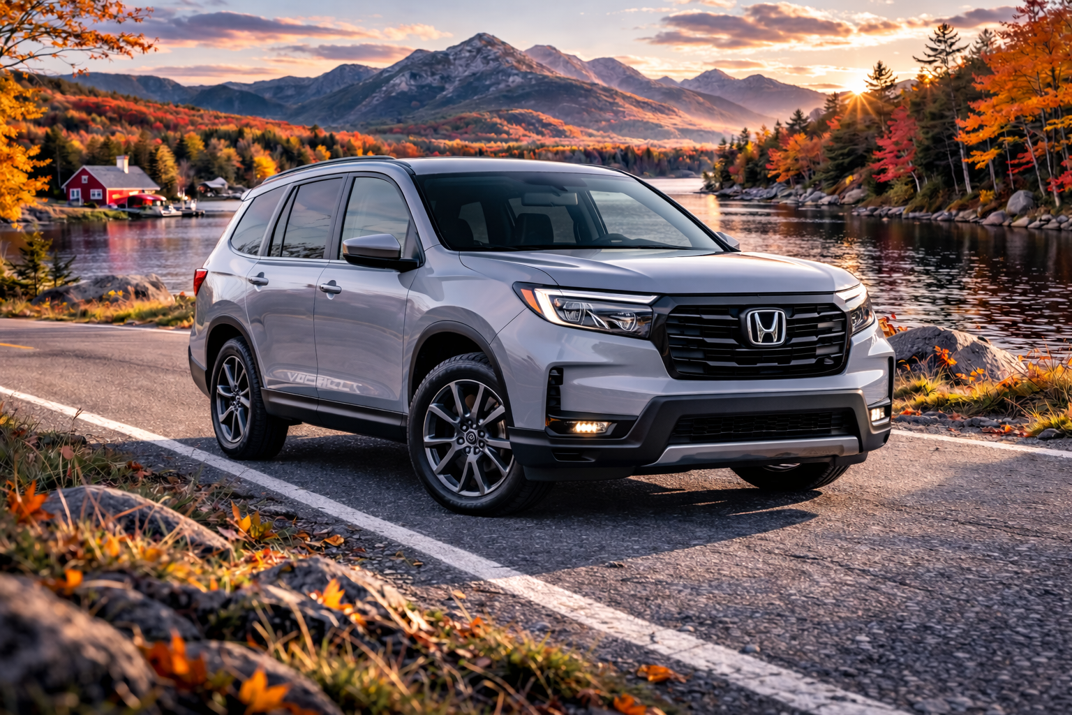 Gray Honda Pilot