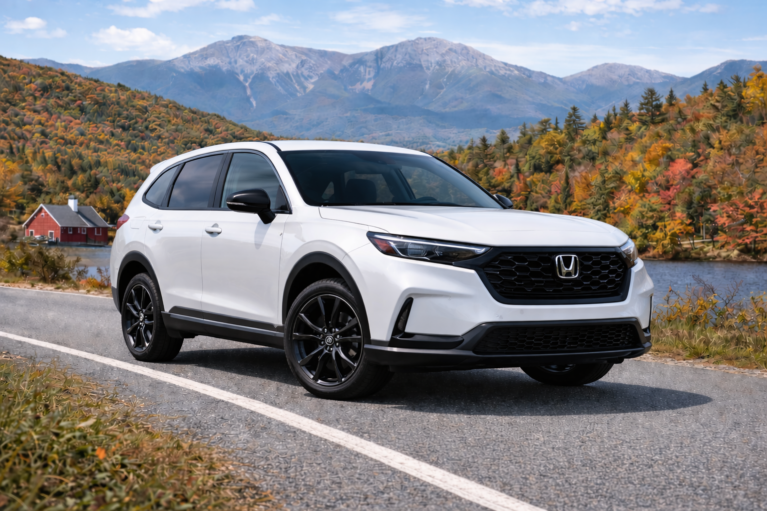 White Honda CR-V