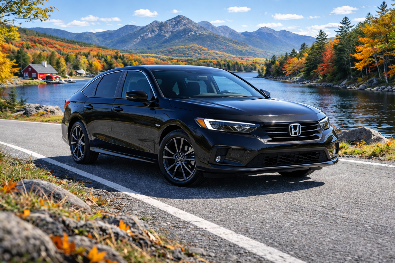 Black Honda Civic Hybrid